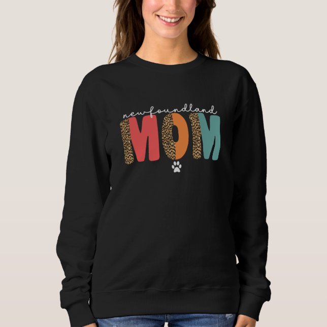 Moletom Newfie Mom For Women Newfy Newfoundland Dog Mom Ma (Frente)