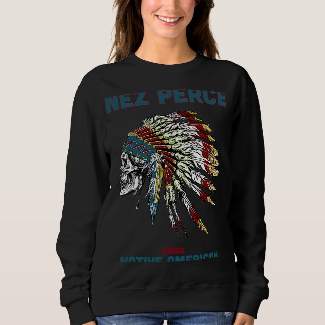 Moletom Nez Perce Tribe Native American Retro Vinta (Frente)
