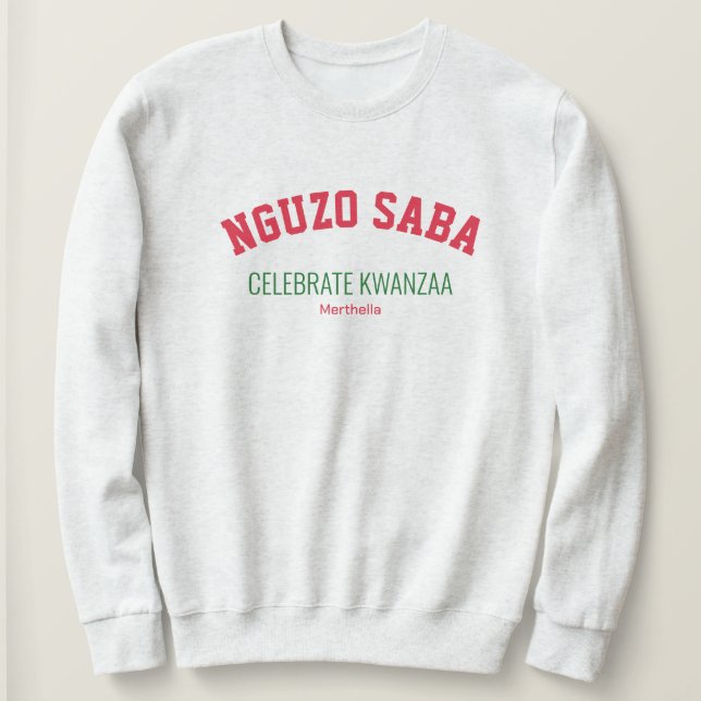 Moletom NGUZO SABA Celebre o Kwanzaa (Frente do Design)