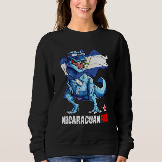 Moletom Nicaraguensex Orgulhosa Bandeira Nicaraguense Dino