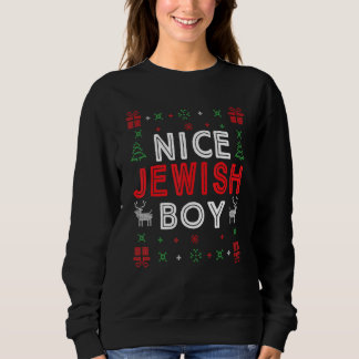 Moletom Nice Jewish Boy Cool Chanukah   Ugly Hanukkah Swea
