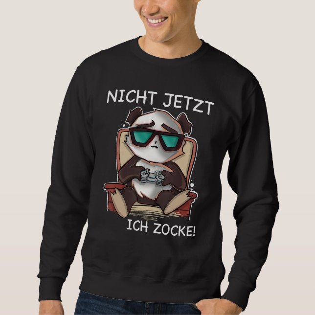 Moletom Nicht jetzt ich zocke COOL Gamer Panda Gamer Gamin (Frente)