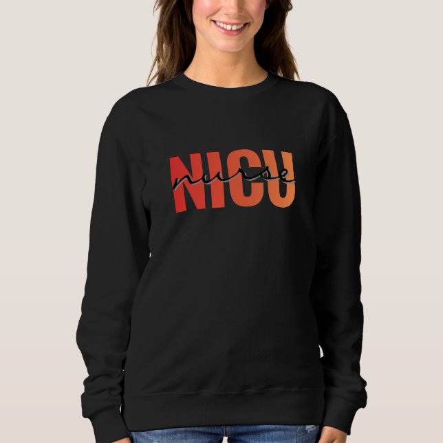 Moletom NICU Nurse Bold Typography Design (Frente)