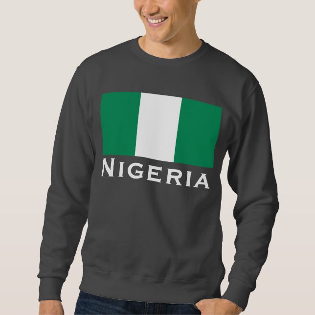 Moletom Nigéria com bandeira nigeriana (África Ocidental) (Frente)