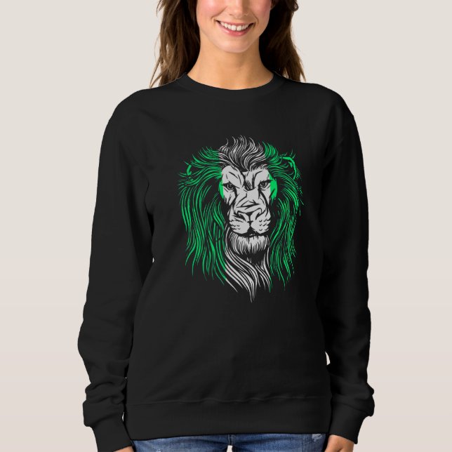 Moletom Nigéria Lion Nigerian Flag (Frente)