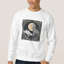 Moletom Night Wolf Howl - Moonlight & Forest Aestético