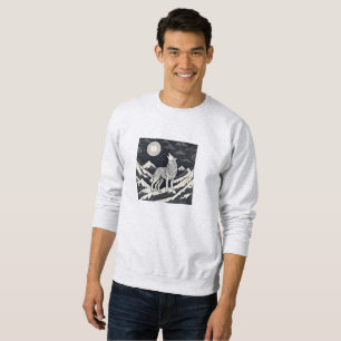 Moletom Night Wolf Howl - Moonlight & Forest Aestético