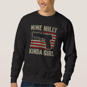 Moletom Nine Milly Kinda Girl Womens Gun Owner 9mm Pistol