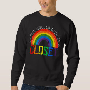 Moletom Ninguém Deve Viver Em Um Gay De Closet Rainbow Lgb