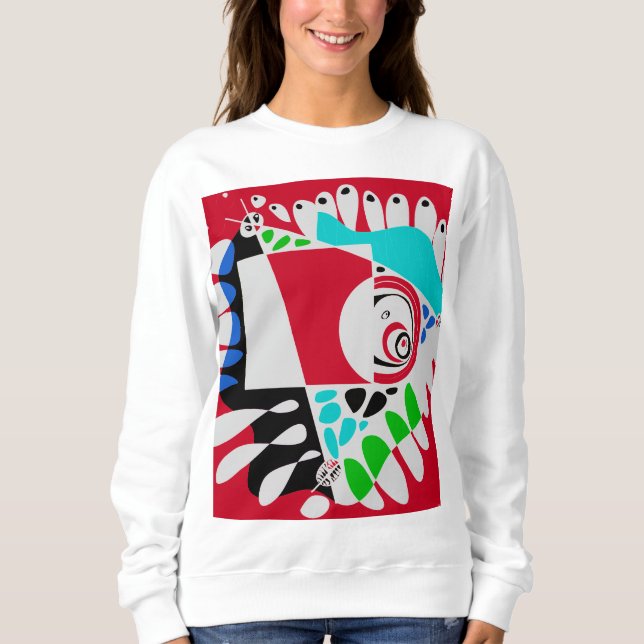 Moletom Ninho de Pássaro - Cinza Vermelha Crimson (Frente)