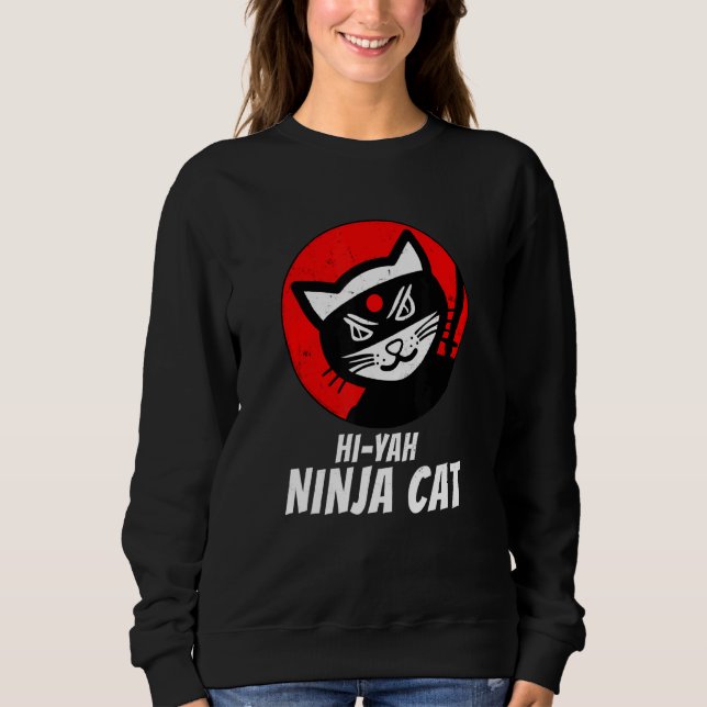 Moletom Ninja Cat Destis Tea Para Cat Meow Katana Catzi (Frente)
