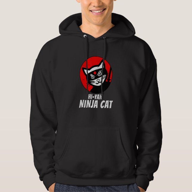 Moletom Ninja Cat Destis Tea Para Cat Meow Katana Catzi (Frente)