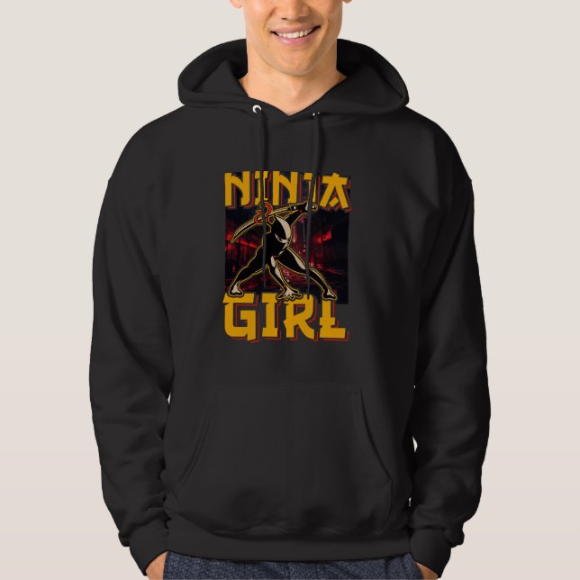 Moletom Ninja Girl Warrior Engraçado (Frente)