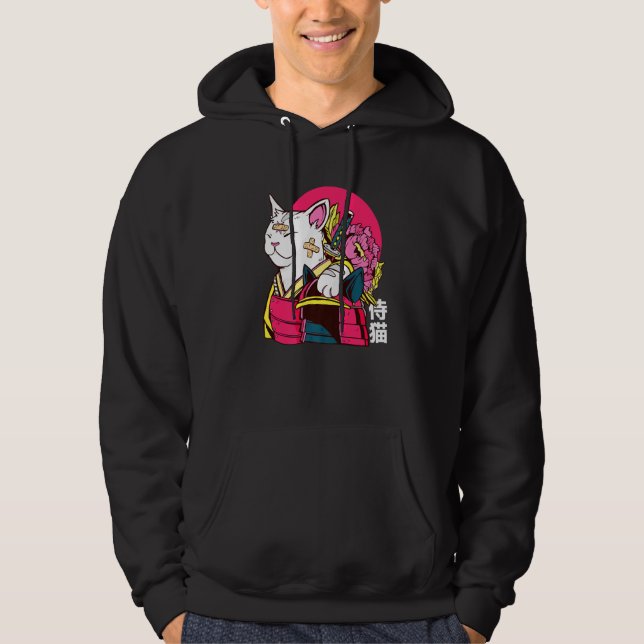 Moletom Ninja Samurai Japonês Ninja Pet Gato Bonito (Frente)