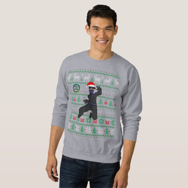 Moletom Ninja Ugly Christmas Sweater (Frente Completa)