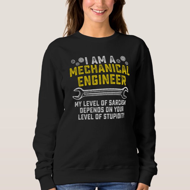Moletom Nível De Engenheiro Retromecânico Da Engenharia De (Frente)