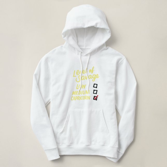 Moletom Nível De Poupança Baixo Nível Médio De Capricórnio (Frente do Design)