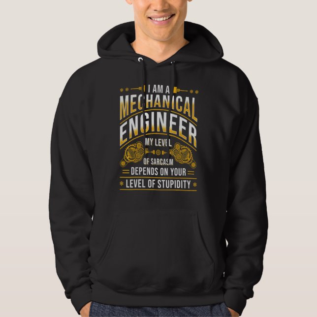 Moletom Nível Mecânico De Engenheiro Do Sarcasmo Mecânico  (Frente)