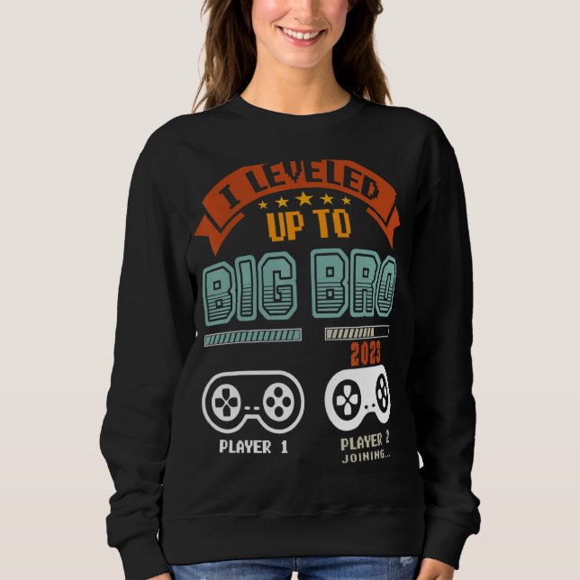 Moletom Nivelando Até O Grande Anúncio Do Bebê Gamer 2023 (Frente)