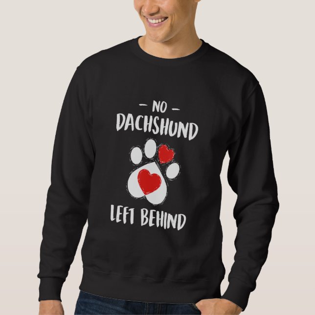 Moletom No Dachshund Left Behind Dog Walker  Dog Walking H (Frente)