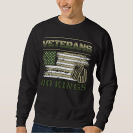Moletom No Kings Veterans American Flag Patriotic Military