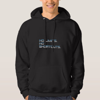 Moletom No Limits No Shortcuts Blue Gradient Motivation