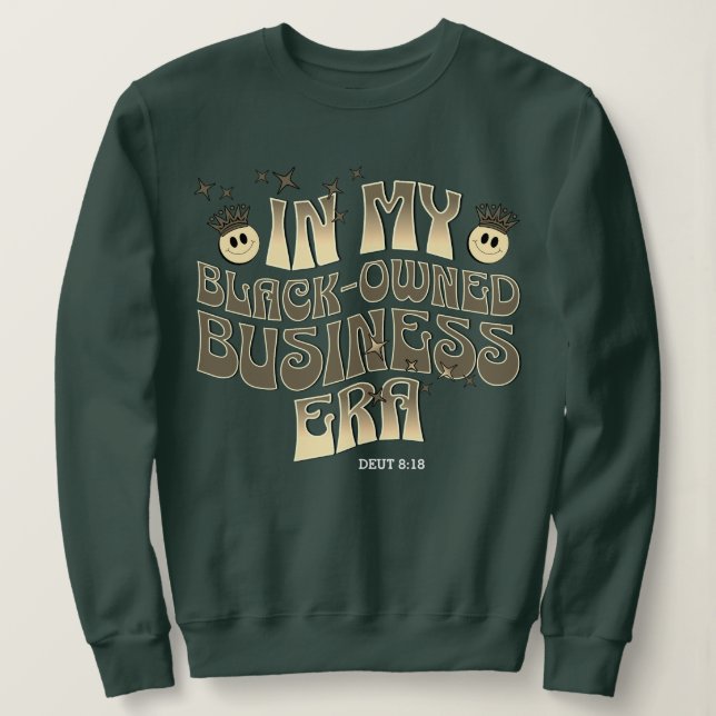 Moletom NO MEU BUSINESS ERA Divertido Groovy Retro (Frente do Design)