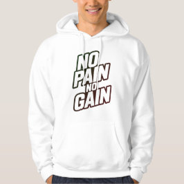 Moletom No Pain No Gain Hoodie – Motivational Gym Workout