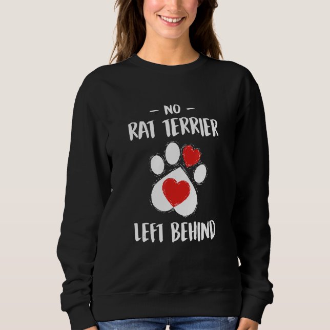 Moletom No Rat Terrier Left Behind Dog Walker  Dog Walking (Frente)