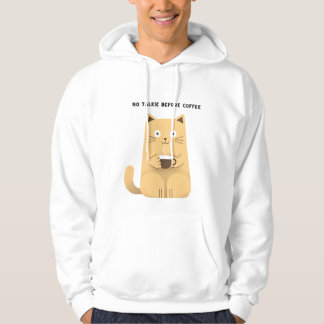 Moletom No Talkie Before Coffee – Funny Cat Coffee Lover H