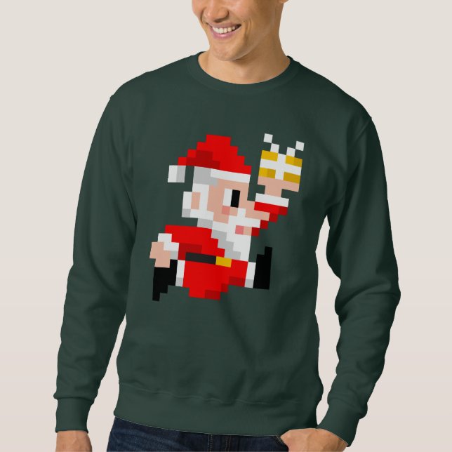 Moletom Noel Noel de Natal Feio, de 8 bits, de uso masculi (Frente)