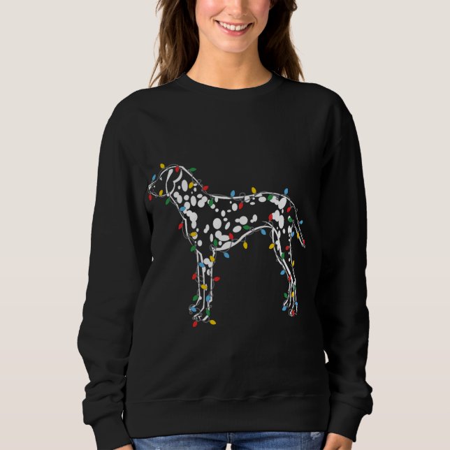Moletom Noite de Natal Cachorro Dalmaciano Lover Ugly Swea (Frente)
