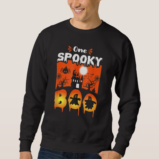Moletom Noite do Castelo Assombrado de Halloween Assustado (Frente)