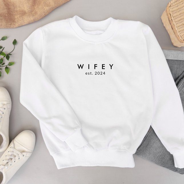 Moletom Noiva personalizada moderna Wifey (Criador carregado)