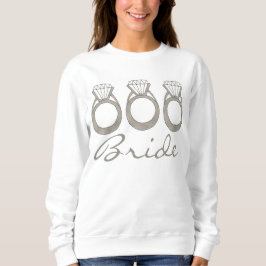 Moletom Noivado Diamond Ring Weding BRIDE Sweatshirt