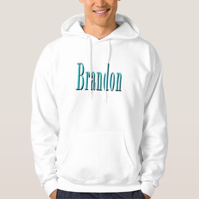 Moletom Nome Aqua Blue Brandon, (Frente)