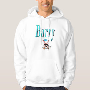 Moletom Nome Barry Azul E Porco De Skate,