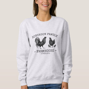 Moletom Nome da família Farmhouse Hen Pintinho Rooster