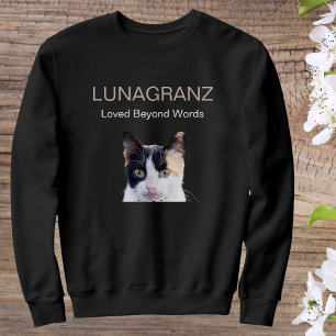 Moletom Nome de Estimação de Gato Personalizado Foto Amant