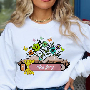 Moletom Nome de Professora de Flores Silvestres, Professor