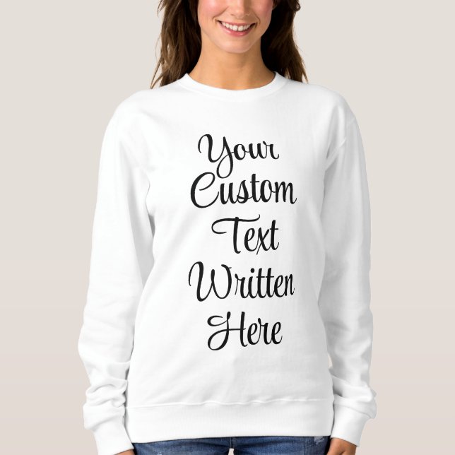 Moletom Nome de Texto Personalizado Presente Personalizado (Frente)