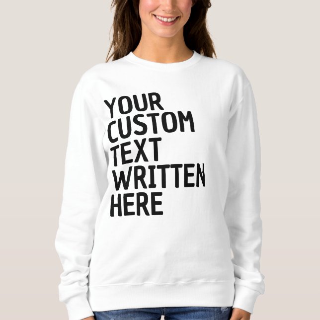 Moletom Nome de Texto Personalizado Presente Personalizado (Frente)