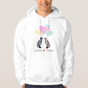 Moletom Nome do Casal Personalizado Pinguin Love