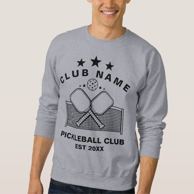 Moletom Nome do Clube Personalizado de Pickleball (Frente)