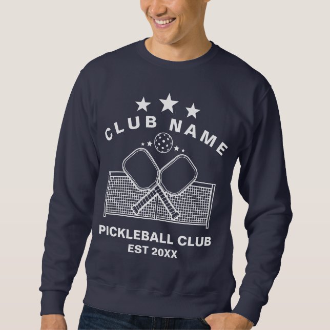 Moletom Nome do Clube Personalizado do Pickleball (Frente)