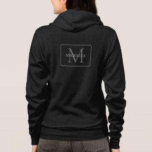 Moletom Nome do Modelo de Impressão de Monograma Feminino