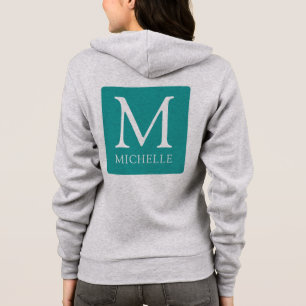 Moletom Nome do Monograma Personalizado Womens Frente e Tr