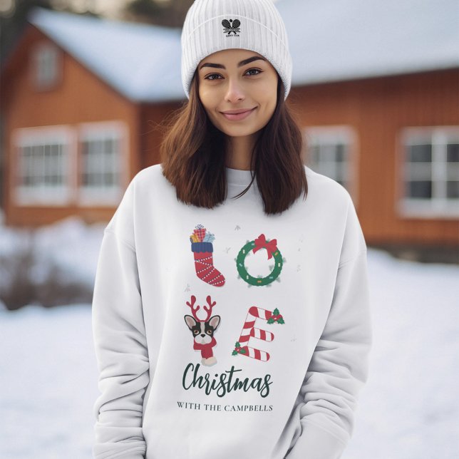 Moletom Nome Festivo Da Família De Natal Correspondente (Christmas with the Family Matching Sweatshirt)