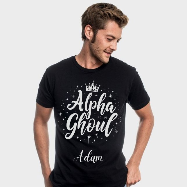 Moletom Nome legante "Alpha Ghoul" Caligrafia de Halloween (Criador carregado)