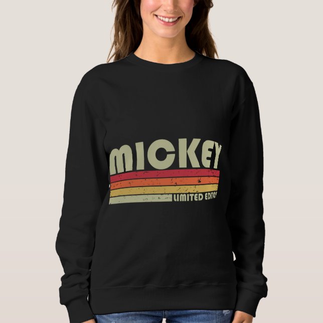 Moletom Nome MICKEY Retro Vintage Personalizado 80s 90s (Frente)